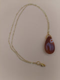 Pendentif goutte en cornaline qualité A+