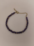 Bracelet Halo Doré – Améthyste • Acier Inox 304