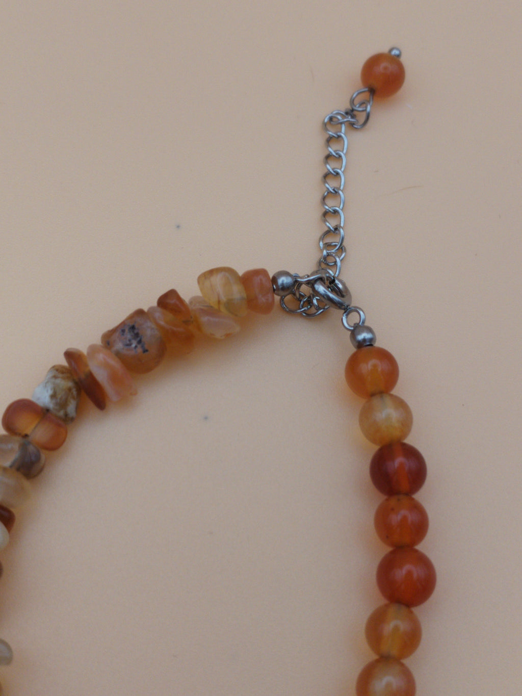 Bracelet Argenté – Cornaline A | 16 à 21 cm