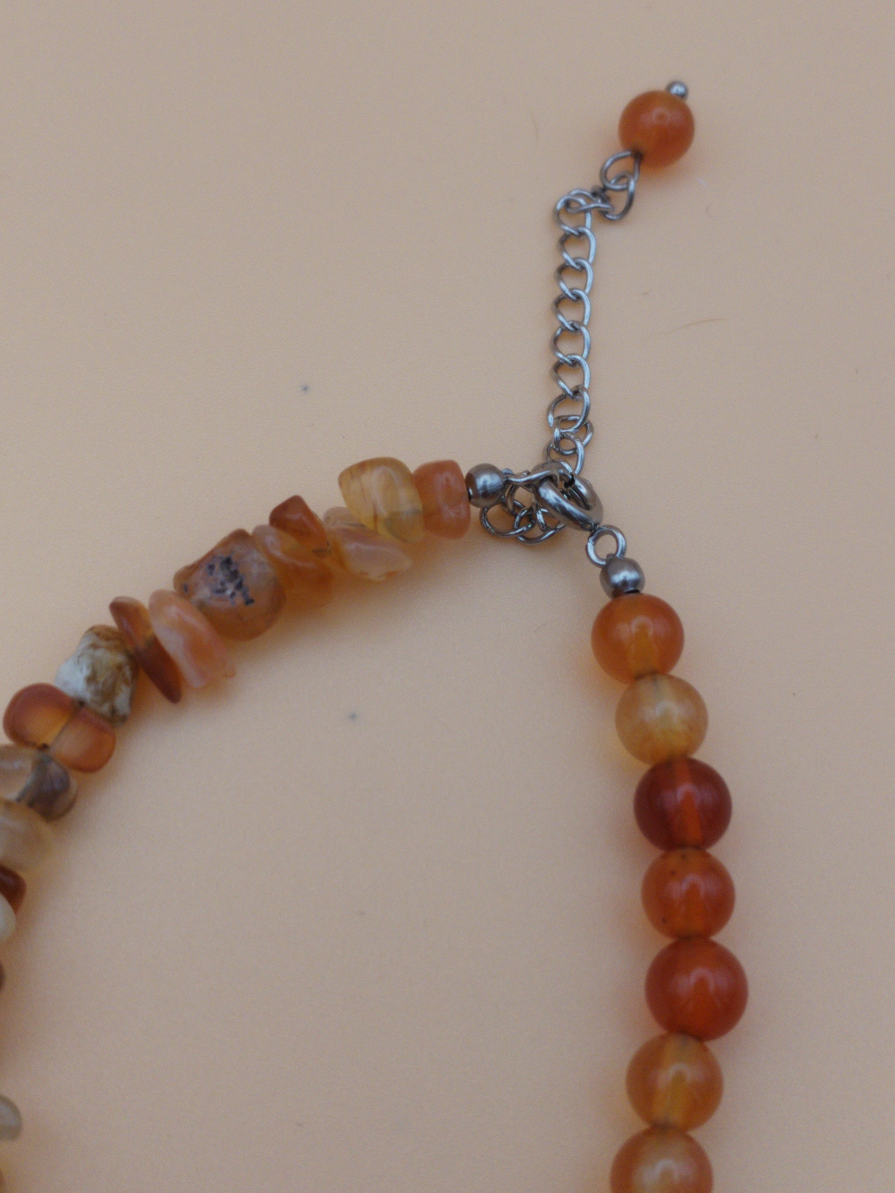 Bracelet Argenté – Cornaline A | 16 à 21 cm