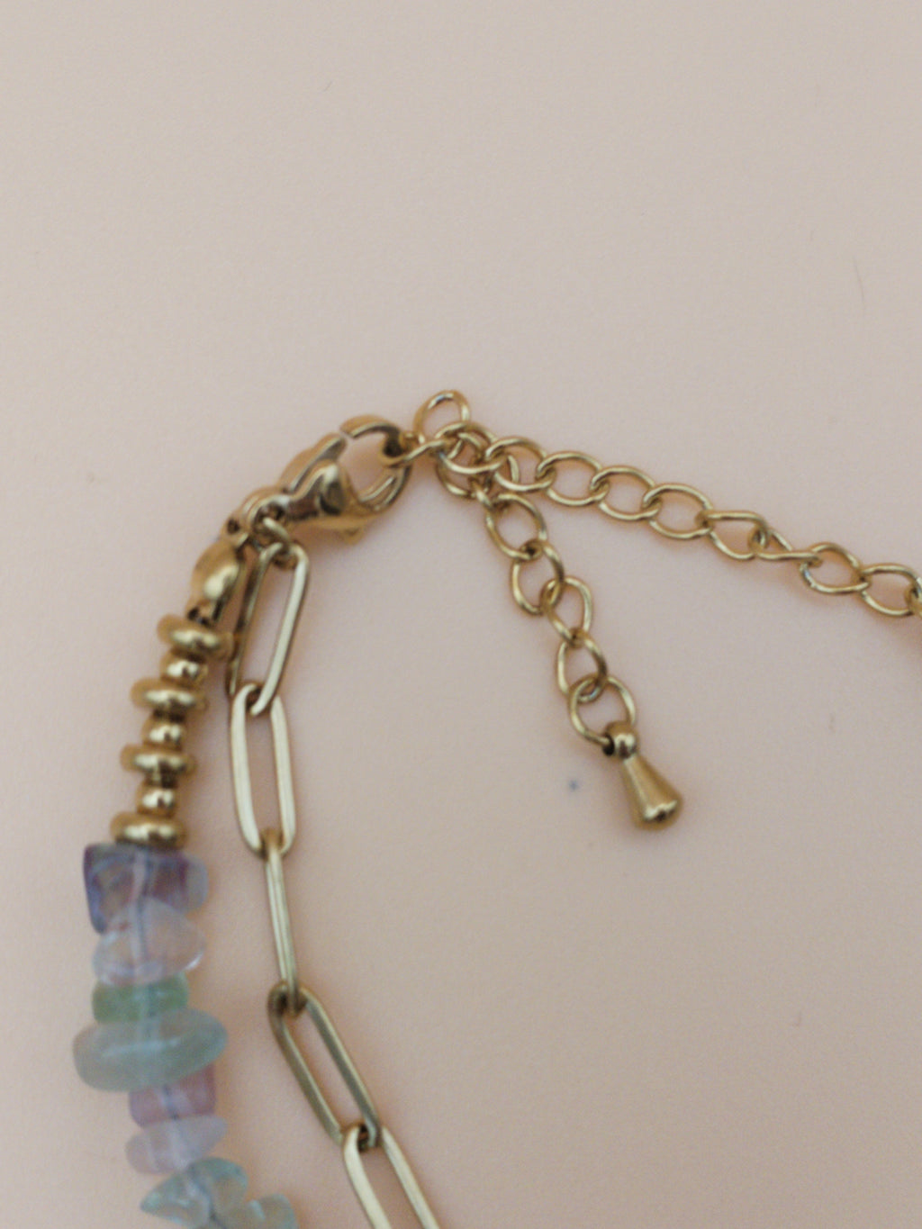 Bracelet raffiné en fluorine naturelle multicolore – qualité A