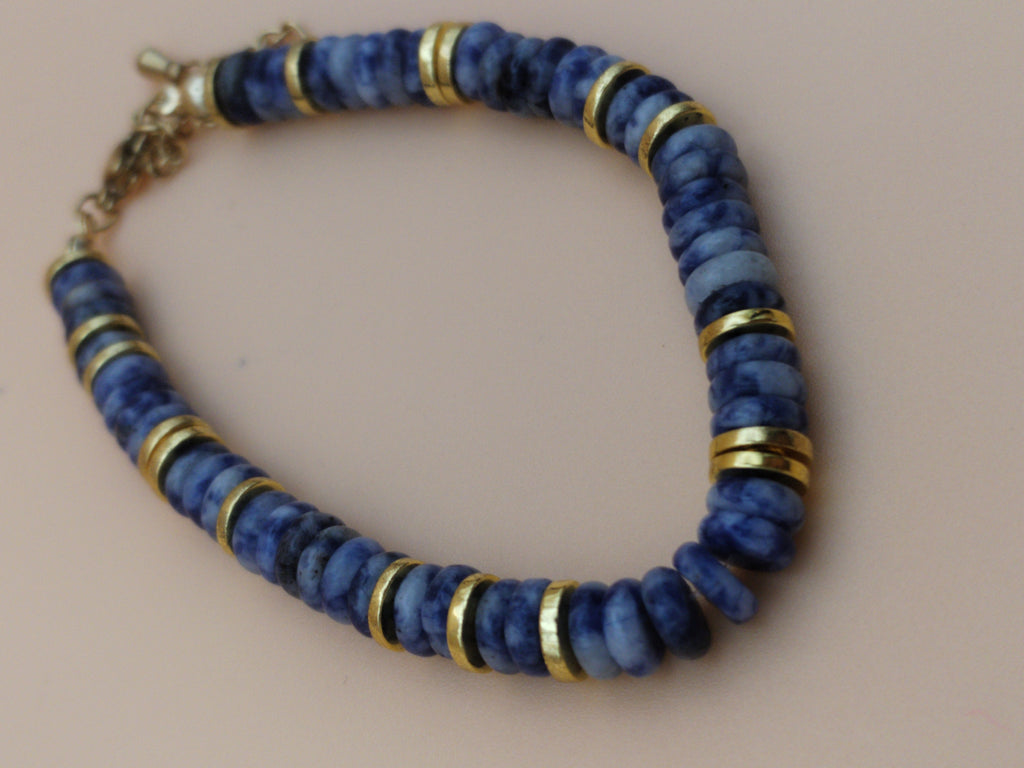 Bracelet doré sodalite A