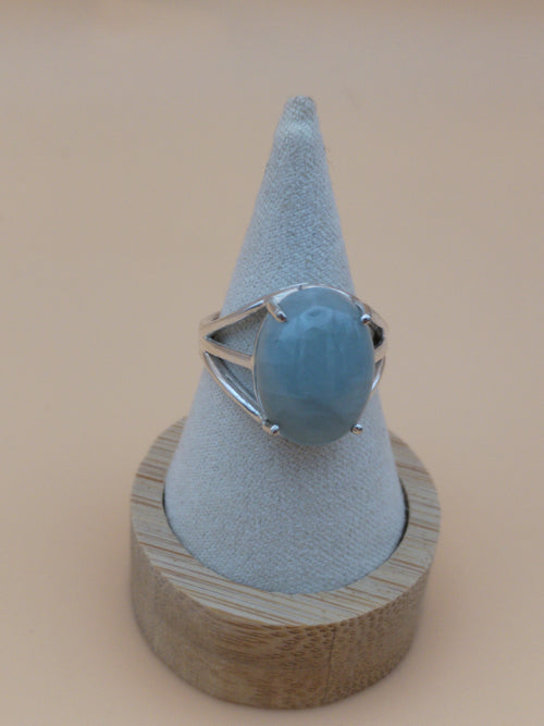 Bague argent 925 aigue-marine du Brésil qualité AA
