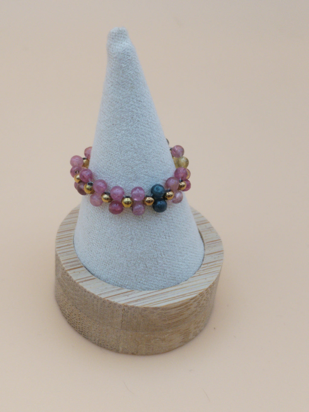 Bague Perly dorée – Tourmaline multicolore AA+