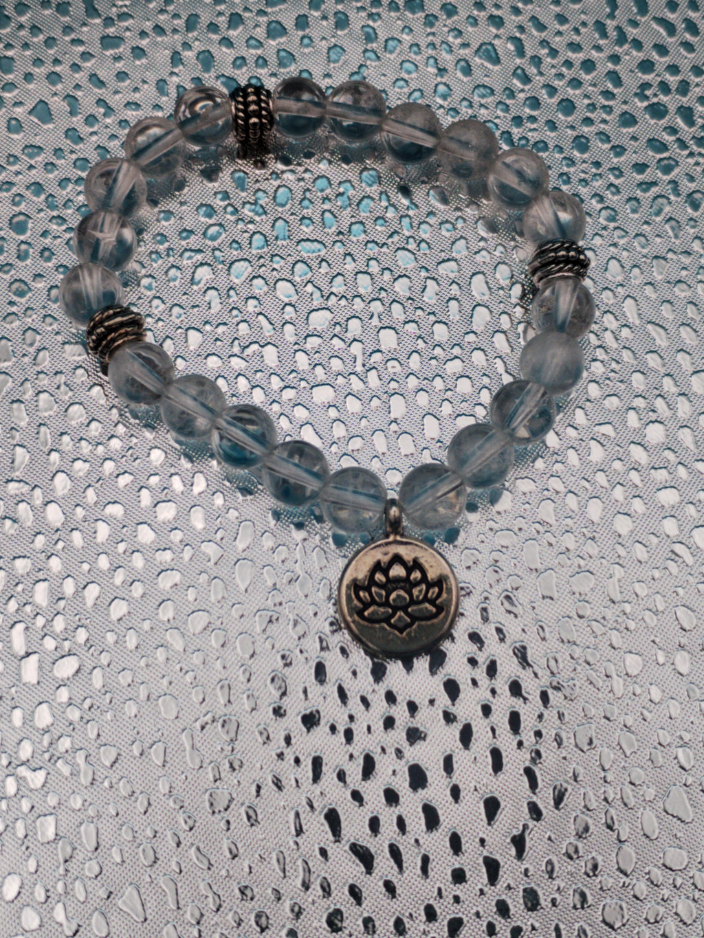 Bracelet lotus cristal de roche