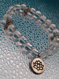 Bracelet lotus cristal de roche