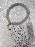 Bracelet élastique pierre de lune breloque lune