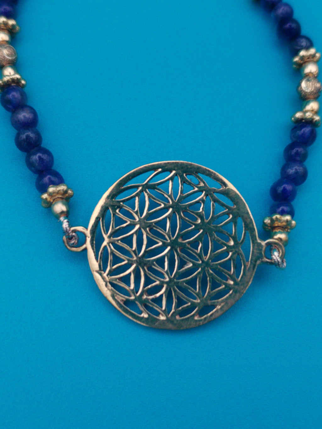 Bracelet fleur de vie avec améthyste