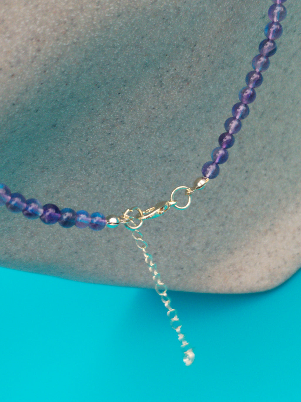 Collier ajustable Améthyste avec pendentif soleil