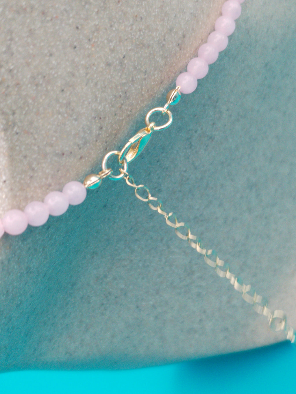 Collier ajustable Quartz rose avec pendentif étoile