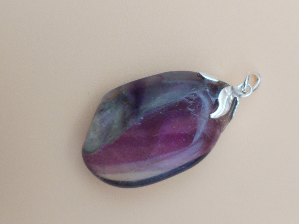 Pendentif Fluorite Arc-en-ciel naturelle – Qualité A